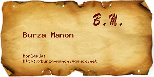 Burza Manon névjegykártya